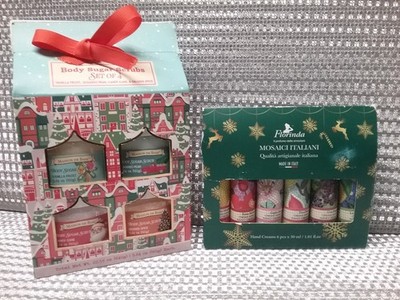 Lot of 2 Gift Set Maison De Base Body Sugar Scrub & Florinda Hand Cream Italiani