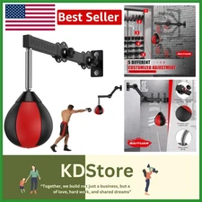 Adjustable Wall Mount Speed Bag, Boxing Reflex Ball for Home Gym Training