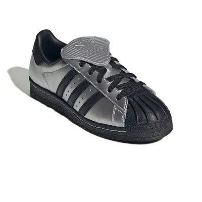 Adidas Superstar 82 Metallic Sneakers Shoes Silver Black JH5669