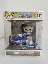 One Piece Brook w/ Shark Submerge 141 NYCC 2025 Funko Pop Con Sticker