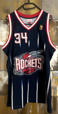 96-97 HAKEEM OLAJUWON HOUSTON ROCKETS HWC MITCHELL & NESS SWINGMAN NBA JERSEY XL