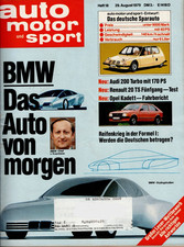 auto motor sport Heft 18 August 1979 Audi 200 Renault 20 Opel Kadett Porsche 928