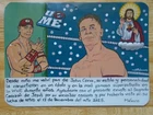 Exvoto retablo dedicated to John Cena's career hand painted folkart WWE
