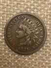 1881 Indian Head Cent: Very Fine (VF)