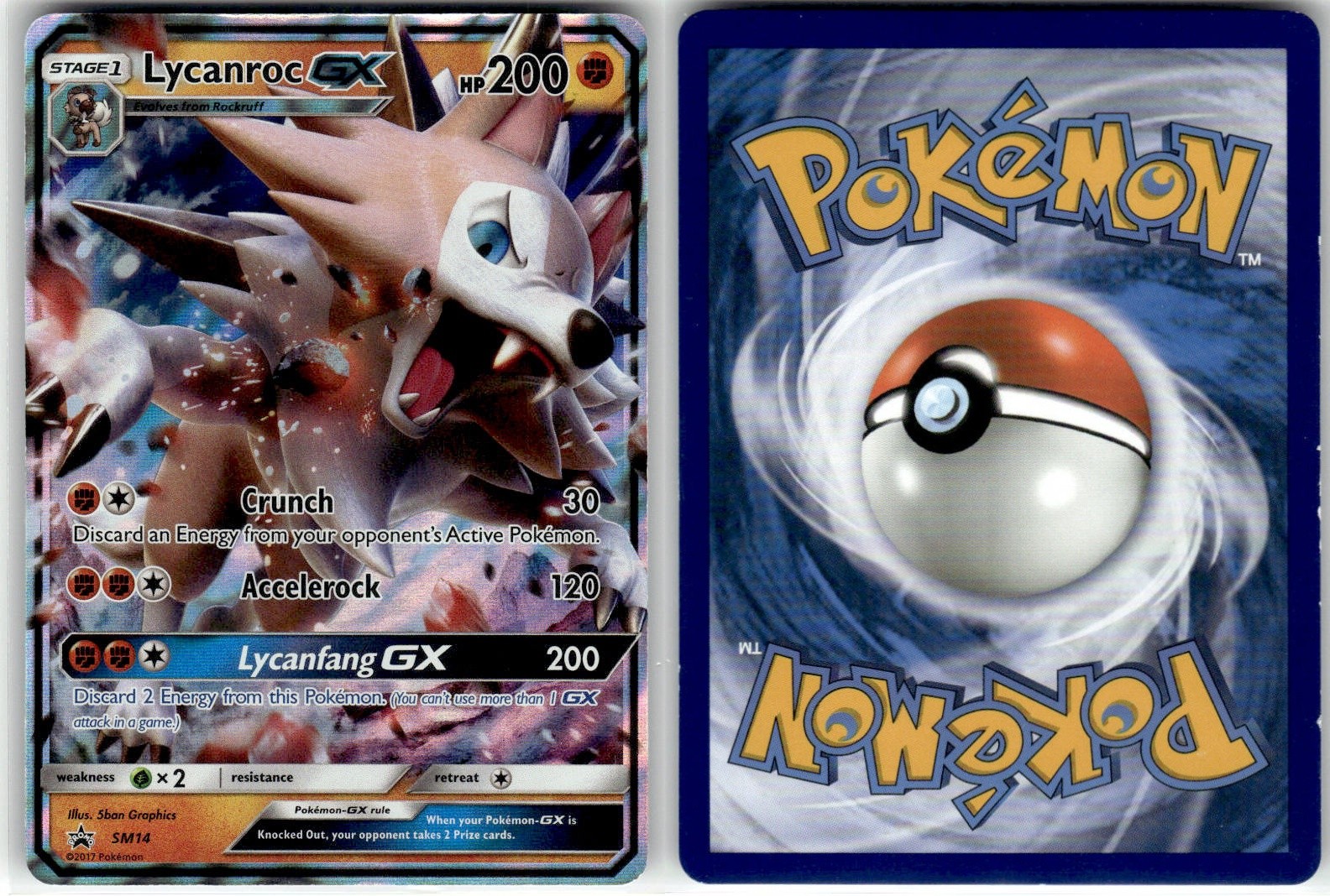 LYCANROC GX - SM14 - SM14 - HOLO P - SUN & MOON PROMO - POKEMON - - HP