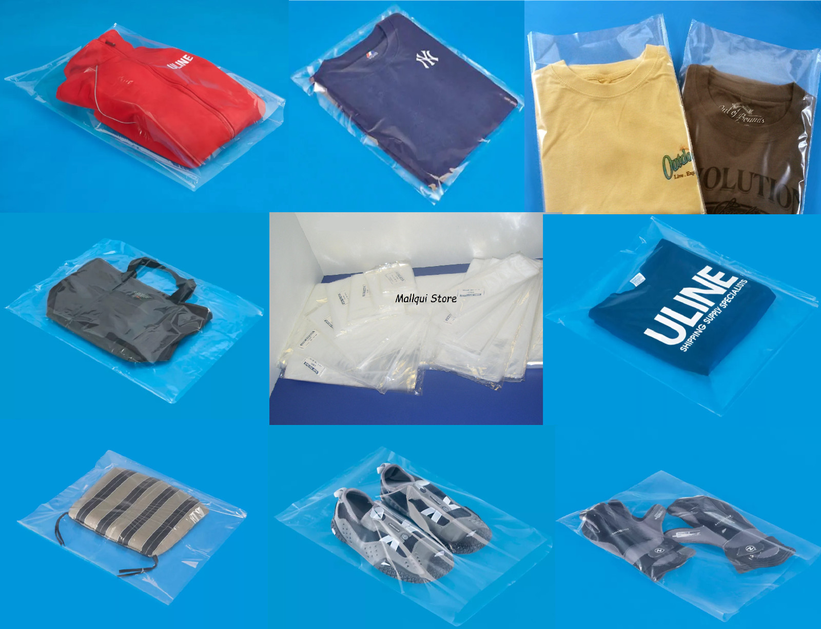 25 Pack Clear 12 x 16 Poly Bags ULINE Best 1 MIL Thick Quality Flat Open Top