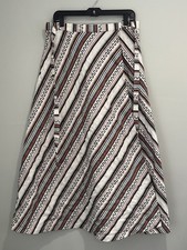 Vintage Scandinavian Wrap Skirt Cotton Folk Festival Prairie Cottagecore XS S