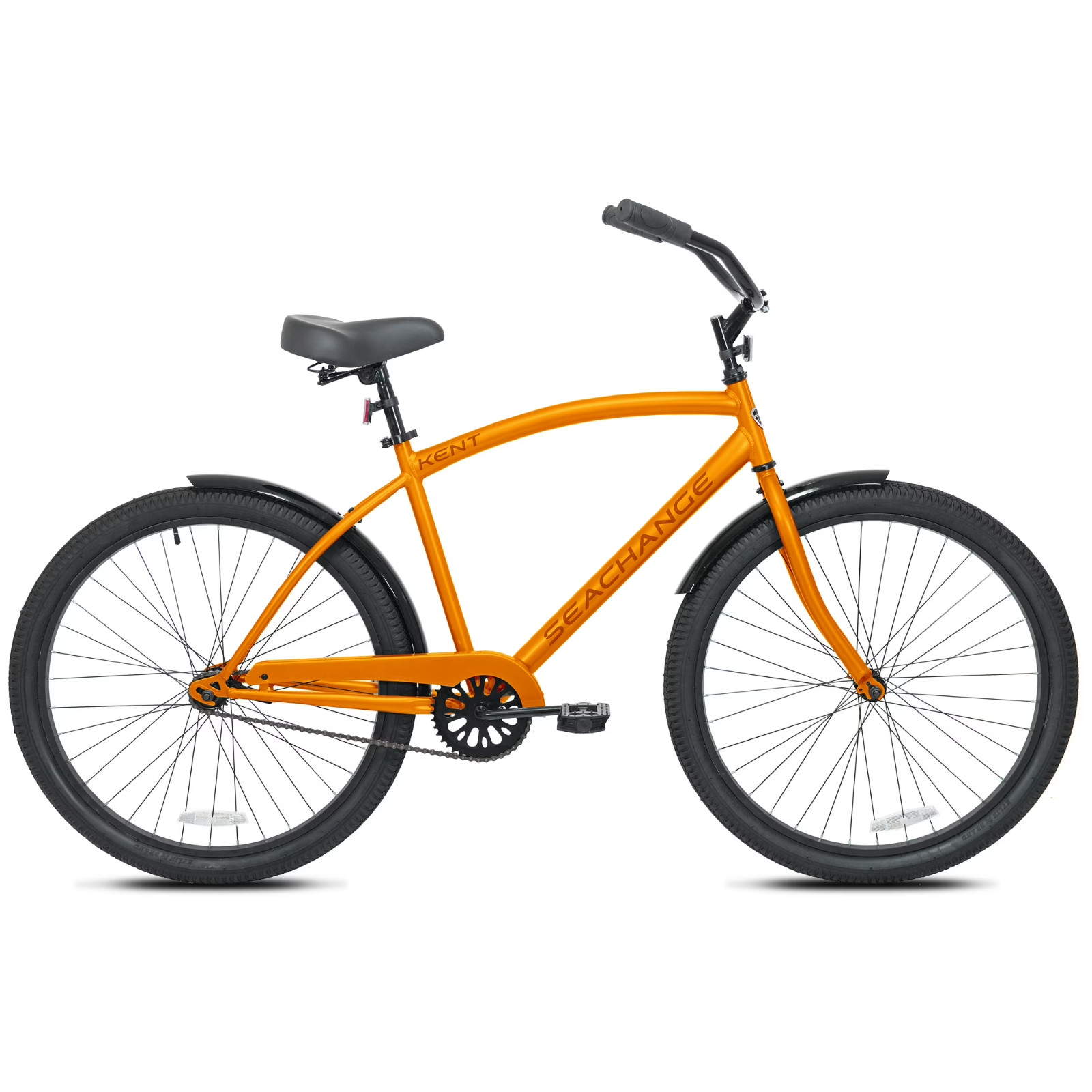 Boy's 24" Seachange Classic Beach Cruiser Bike Steel Frame, Single-Speed, Orange