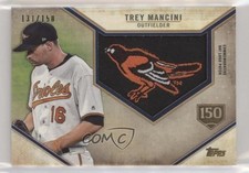 2019 Topps Retro Hat Manufactured Logo 150th Anniversary Trey Mancini Patch gg8
