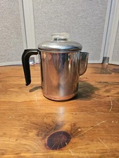 Revere Ware Coffee Percolator Copper Bottom 6 Cup Pre 1968 Vintage Pot