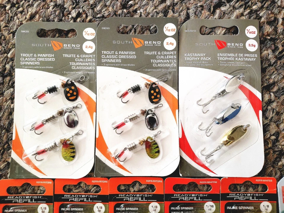 Lote de pesca South Bend Ozark Trail Ready2Fish lubina mierda trucha - 16 señuelos Foto 2 de 3