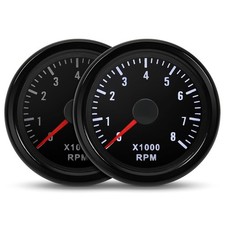 RPM Tachometer 2-1/16" 52mm Automotive Tachometer for Car 8000 RPM Tach Gauge
