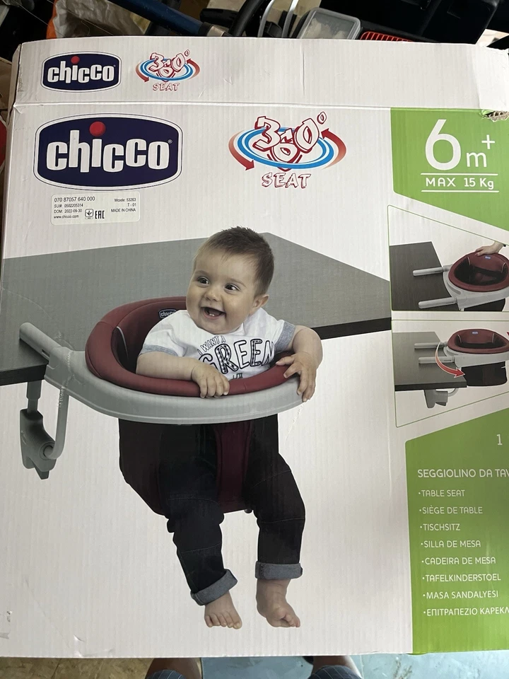 Seggiolino Chicco da Tavolo Rotazione 360 - Immagine 3 di 4