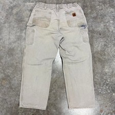 Vintage Tan Carhartt B11 Dungaree Fit Carpenter Pants 34x30