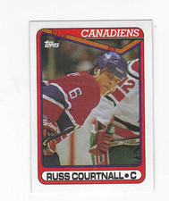 1990-91 TOPPS RUSS COURTNALL #124 MONTREAL CANADIENS