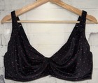 Cacique Black And Red Polka Dot Bra 40DDD Underwire Full Coverage Soft — photo 1