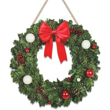 12 Inch Wooden Christmas Door Sign Front Door Wreath Holiday Decorations