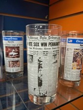Set of 6 Chicago Tribune Commemorative Drinking Glasses - Bulls, White Sox