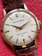 Seiko Road Marvel Engraved Dial 14KGF 80um Hamaguri Case Manual Watch 1960 Used