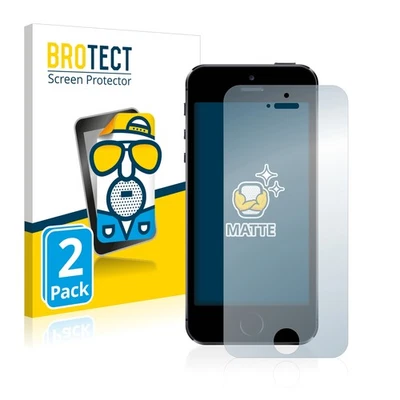 2 Pièces Anti-Reflets Protection Ecran pour Apple iPhone 5 / 5S / 5C / SE 2016 - Photo 1/4