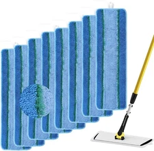 Upgraded Replacement Microfiber Mop Pads for Rubbermaid Upgrades Blue 8pack 