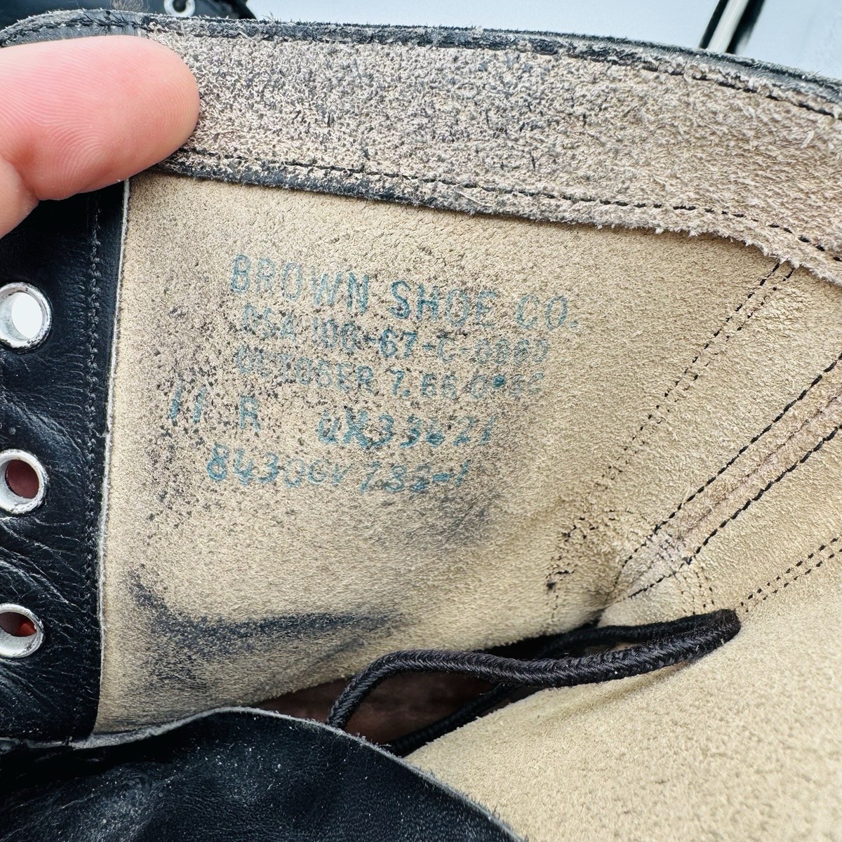 VTG Brown Shoe Co Vietnam Era Combat Jump Boots Sz 11R BF  display picture 2