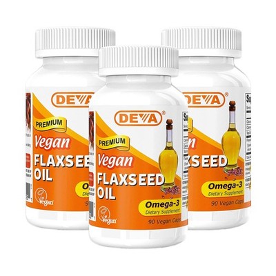 DEVA Organic Vegan Vitamins Flax Seed Oil  Rich in Omega3, ColdPressed & Unre...