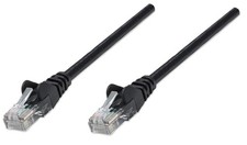 Intellinet Network Patch Cable, Cat5e, 3m, Black, CCA, U/UTP, PVC, RJ45, Gold Pl