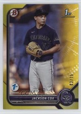 2022 Bowman Draft 1st Edition Yellow Foil 3/75 Jackson Cox #BD-174 1u6