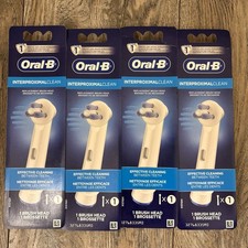 4 ORAL-B POWER TIP Replacement Toothbrush Tooth Brush Heads Interproximal Clean