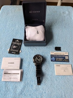 CASIO EDIFICE ECB-500DC-1AJF Bluetooth Solar Mens Wrist Watch #0001