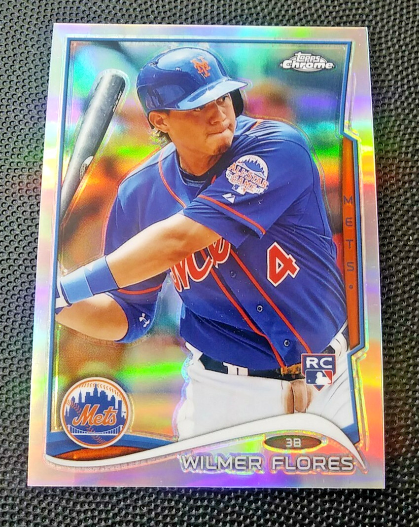 2014 Topps Chrome Refractor Wilmer Flores #67 NY Mets baseball