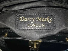 Black Leather Darcy Marks Bucket Bag Large -Handbag