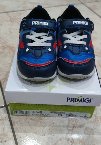 PRIMIGI SCARPE PRIMI PASSI BAMBINO CAPITAN AMERICA BLU USATO N.26 | eBay