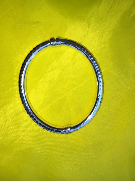 Solid Sterling Silver Bangle Bracelet 925 NICE 13… - image 2