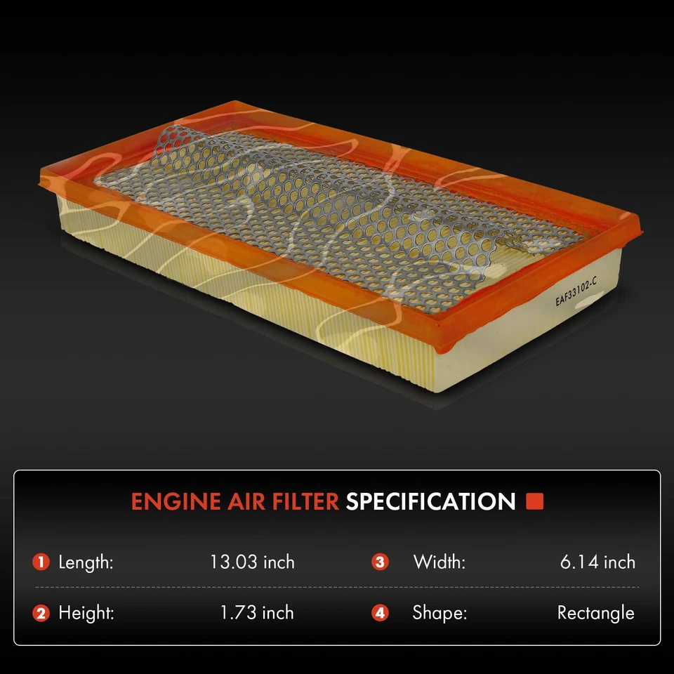 2x Filtro de aire del motor para Mercedes-Benz 400E 500E 1992-1993 CL500 1998-2000 E500 Foto 2 de 4