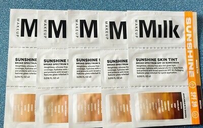 5x MILK MAKEUP Sunshine Skin Tint Broad Spectrum SPF 30 Sunscreen Samples New