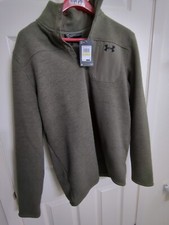 Under Armour Mens UA Specialist Henley Sweater Size M Green