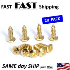 Quality GOLD plated guitar screws - custom guitar MOD - GOLD screw --- 20 PACK