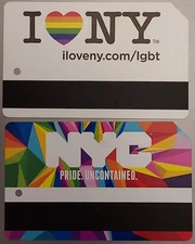 Collectible Expired Subway MetroCard 2 Card Set - PRIDE / LGBT 2019