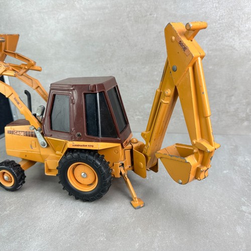 Vintage ERTL 1:16 Scale Case 580E Diecast Toy King Loader Backhoe 1980s Metal - Picture 7 of 24