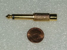 one 1/4" Male Mono Plug to RCA Female Jack Audio Adapter Connector GOLD plated
