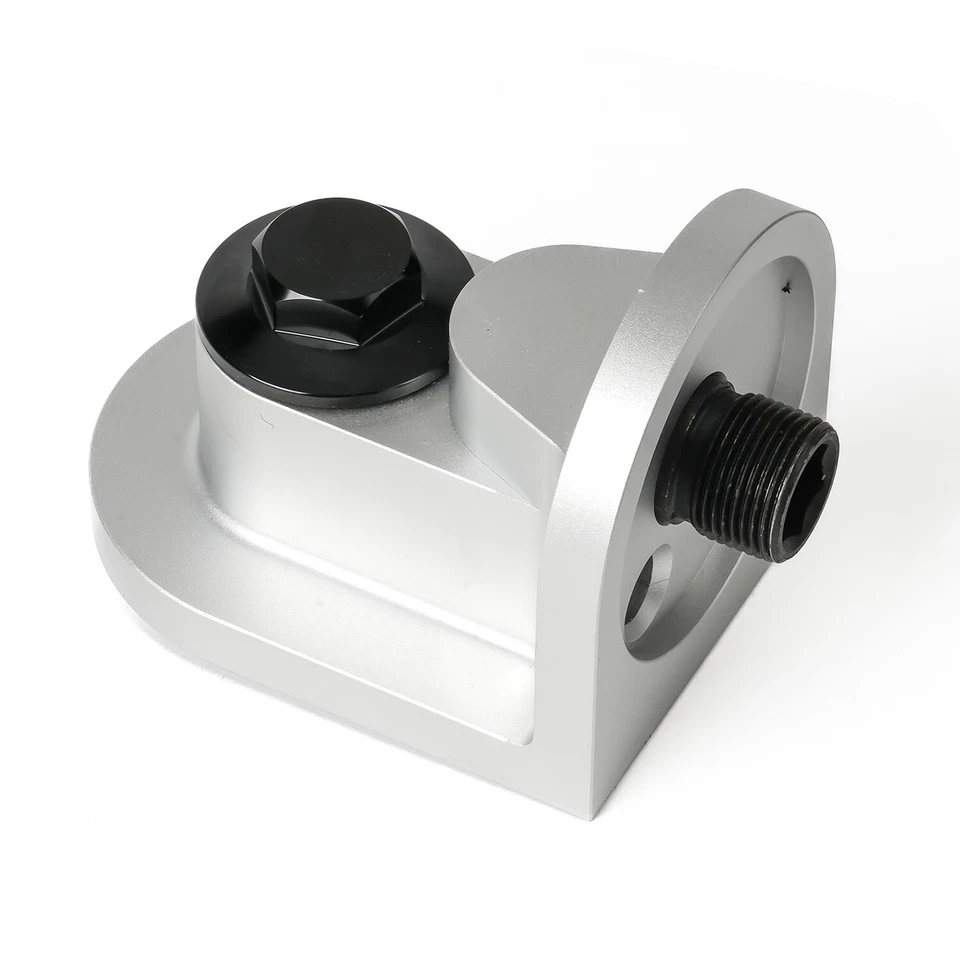 M-6880-B50 90 Degree Billet Oil Filter Adapter for 1965-1995 Ford Mustang Silver - Imagem 3 de 4