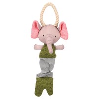 Flamingo Hundespielzeug Welpen Britty Elefant Seil GrüN 18X10X43 Cm Squeaker