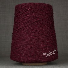 UNIQUE WOOL & FLAX THICK WEAVING YARN OXBLOOD RED 400g CONE WARP WEFT WARPING