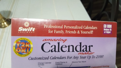 Amazing Calendar Maker swift software- CD ROM windows 95 or higher NEW - 第 12/20 張圖片