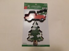 Brother sister Christmas party Truck & Tree cookie cutters 2 count