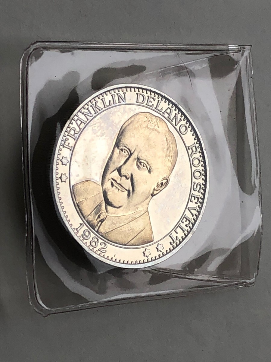 希少　アメリカ　フランクリン　100ドル　純銀プレート Franklin Delano Roosevelt 1882–1945 100th anniversary