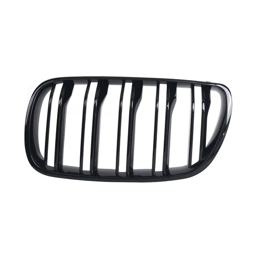 Gloss Black Double Line Front Kidney Grille Grill For 2007-2010 BMW X3 E83 ABS - Foto 9 di 10