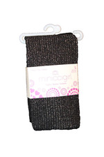 Minicci Girl Girls' Glittery Metallic Black or Textured Gray Fashion Tights M/L